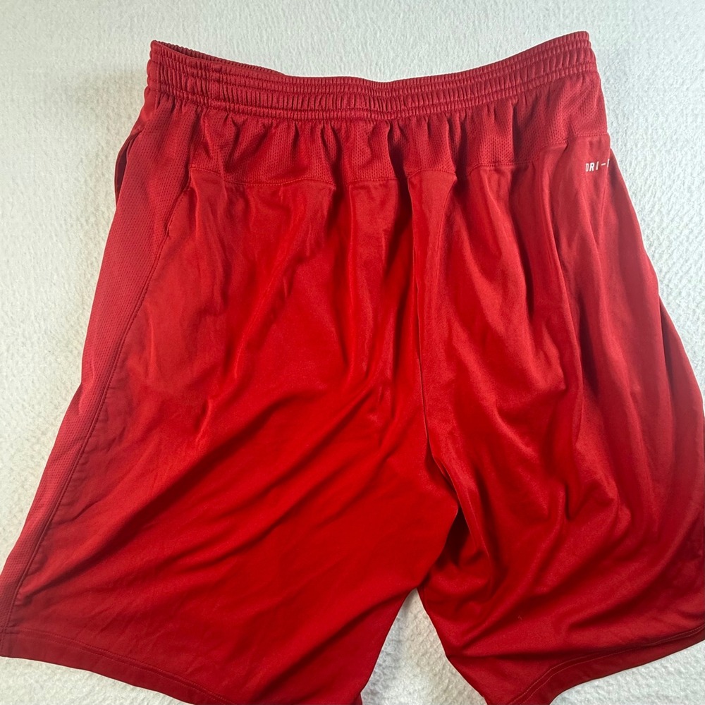 Nike Dri-FIT Shorts Mens Large Athletic Basketball Red Performance Shorts - Picture 2 of 9